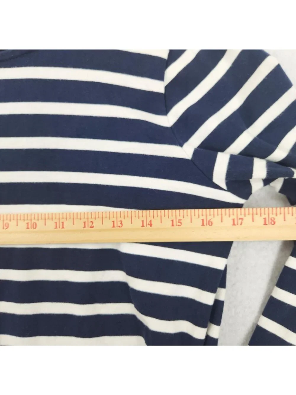 J Crew Shirt Womens XS Blue Striped Tie Waist Nautical Belted Split Back Top